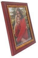 Rámček na jednu fotografiu 13x18 drevený bordový klasický zdobený