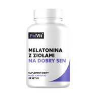 Melatonín s bylinkami pre dobrý spánok 30 kapsúl - Polvit