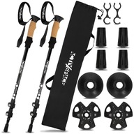 SOLIDNE Kijki do chodzenia NORDIC WALKING kije korkowe trekkingowe PRO 2szt