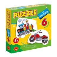 PIERWSZE PUZZLE BABY POJAZDY DZIECKA 6 Wzorów 27el