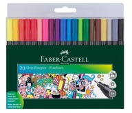 Tenkotlače Grip 20 farieb v puzdre FABER CASTELL