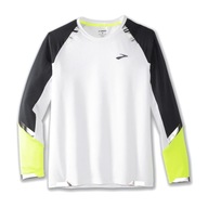 Longsleeve na behanie pánsky Brooks Run Visible white/asphalt/nightlife L