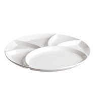 Tanier na desiatu delený porcelánový 26m H1