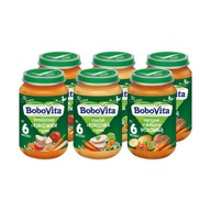 BoboVita zestaw do rozszerzania diety obiadki po 6 miesiącu 6 x 190 g
