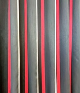 Záclonka na metre organtín 290 čierne pruhy červená