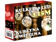 KULKI 200 MICRO LED BOMBKI LAMPKI CHOINKOWE SOPLE