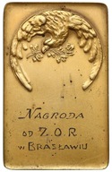 Plakieta nagrodowa od ZOR w Brasławiu 1928