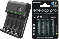 Nikl-metal-hydridové baterie (NiMH) Eneloop AA (R6) 2500 mAh 4 ks + Nabíječka Green Cell VitalCharger 4 AA, AAA