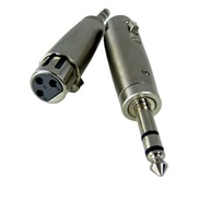 adapter wtyk jack 6,3 stereo / gniazdo 3 pin XLR