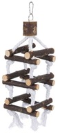 TRIXIE Huśtawka drewniana wieża zabawka ptaków papugi falistej kanarka 41cm