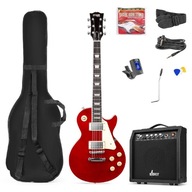 Zestaw Gitary elektrycznej GigKit w stylu LP Dark Red (Z1)