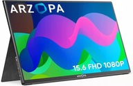 2 x ARZOPA A1 GAMUT PŘENOSNÝ MONITOR REGULACE ÚHLU 15.6'' 2X USB-C MINI H