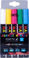 MARKER AKRYLOWY 1-2MM MG ZESTAW 5 SZTUK