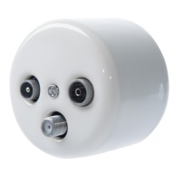 KERAMICKÁ RTV ZÁSUVKA NA OMIETKU, BIELA