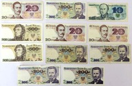 Lot: 11 szt. x banknoty PRL MIX, 10 zł, 3x20 zł, 4x200 zł, 2x500 zł