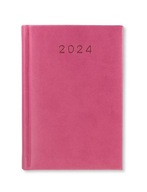 Kalendarz książkowy dzienny A6 2024 Ciemny róż TUR