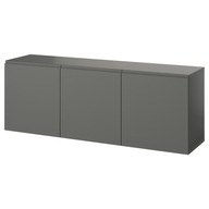 IKEA BESTA Kombinácia nástenných skriniek 180x42x64cm sivá/Vasterviken sivá