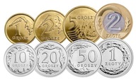 2018 rocznik 1 2 5 10 20 50 gr grosze groszy 1 2 zł złoty złote menniczy
