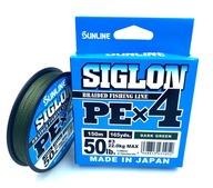 Sunline Siglon PE x4 #3 0.296 22kg ciemna zieleń 150m