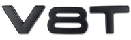 Samolepiaci emblém pečiatka AUDI V8T 8,4x1,9 cm čierna