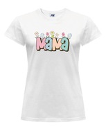 Koszulka damska biała z napisem MAMA prezent na DZIEŃ MAMY 3XL