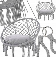 ZÁVĚSNÉ KŘESLO ZAHRADNÍ HOUPAČKA ČAPÍ HNÍZDO NA ZAHRADU BALKON + POLŠTÁŘ