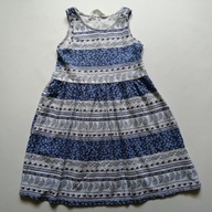 H&M wzorzysta bawełniana sukienka***122/128cm