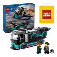 LEGO City - Samochód Wyścigowy i Laweta (60406) + Torba Prezentowa LEGO