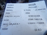 Jaguar X-type 2,0B 116KW 158KM getriebe 2X4R7002CB