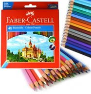 Kredki ołówkowe FABER-CASTELL Eco 48 kolorów Zamek DUŻY ZESTAW