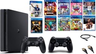 PlayStation 4 Slim PS4 + 2 PADY + GRY PUDEŁKOWE !