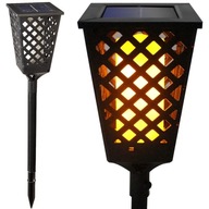 LAMPA OGRODOWA SOLARNA POCHODNIA LATARNIA CZUJNIK