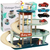 CLASSIC WORLD Többszintes Autó Parkoló Helikopter Forgalmazó Autómosó + Ak