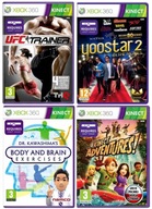 Zestaw Kinect UFC Trainer / Yoostar / Kawashima / Adventures XBOX 360 4-GRY