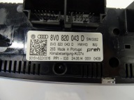 PANEL Schalter des lüfters klimaanlage AUDI A3 8V 8V0820043D