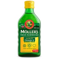 Mollers GOLD TRAN Norweski Cytrynowy 250ml wit D3 2000 IU Omega 3 Moller's