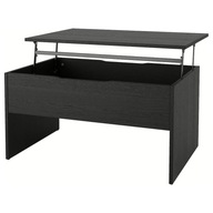 IKEA OSTAVALL Nastaviteľný konferenčný stolík, čierny, 90 cm