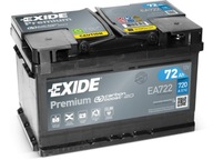Akumulator Exide Premium EA722 12V 72Ah 720A Carbon Boost świeży 2024 rok