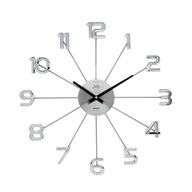 Nástenné hodiny JVD HT072 strieborné veľké 48,5cm
