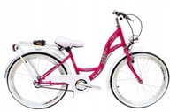 Rower Miejski Mexller Village 24 Shimano 3 biegi Różowy Dla dziewczynki