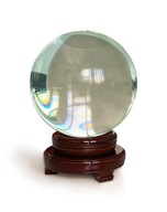 Szklana kula MAGIC BALL (12 cm) na drewnianej podstawie