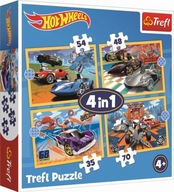 Puzzle 4w1 Pojazdy Hot Wheels 34627 Trefl