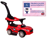 DUŻY JEŹDZIK CHODZIK PCHACZ 3w1 AUTO SAMOCHÓD Z PCHACZEM + PRAWO JAZDY