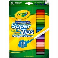 Farebné umývateľné značkovače Crayola Supertips 20 kol