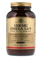 SOLGAR Omega 3-6-9 1300 mg 120 kap. Borák lekársky Len