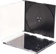 Puste Pudełko Slim Case Compact Disc Czarne Przeźroczyste (A)