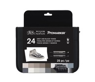 Markery Promarker W&N 24 set Black and Grey