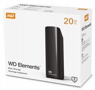 Externí disk WD ELEMENTS Desktop 20Tb USB 3.2 HDD Černý