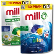 Mill Professional Univerzálne kapsule na pranie bielej a farebnej bielizne Mix 60 ks