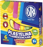 Plastelina Astra fluorescencyjna 6 kolorów, 838119